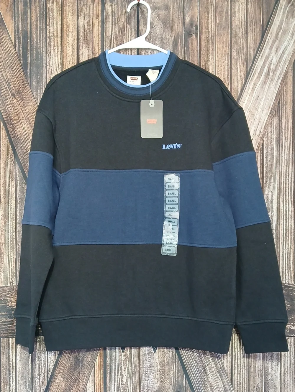 Levi's Men's Black & Navy Colorblock Crewneck Sweatshirt